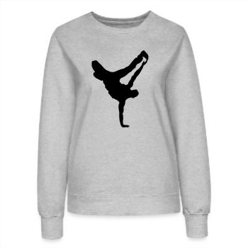 breakdancer_f1 - Sweat Femme - gris chiné - Devant - AI Model Female 172 dark (172cm)