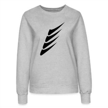 tout simplement 005 - Sweat Femme - gris chiné - Devant - AI Model Female 172 dark (172cm)