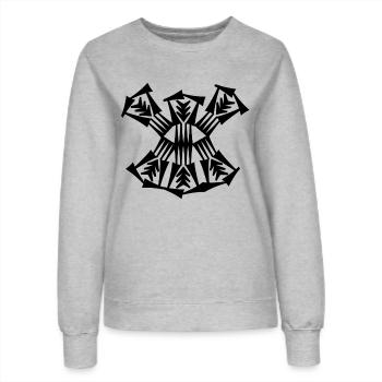 Neue Mode - Frauen Sweatshirt - Grau meliert - Vorne - AI Model Female 172 dark (172cm)