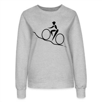 Radsport Trail - Frauen Sweatshirt - Grau meliert - Vorne - AI Model Female 172 dark (172cm)