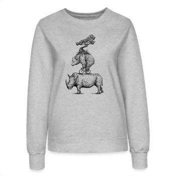 Eisbärrad - Frauen Sweatshirt - Grau meliert - Vorne - AI Model Female 172 dark (172cm)