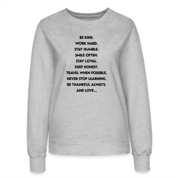 Words Of Wisdom - Frauen Sweatshirt - Grau meliert - Vorne - AI Model Female 172 dark (172cm)
