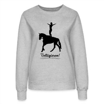 Voltigieren - Frauen Sweatshirt - Grau meliert - Vorne - AI Model Female 172 dark (172cm)