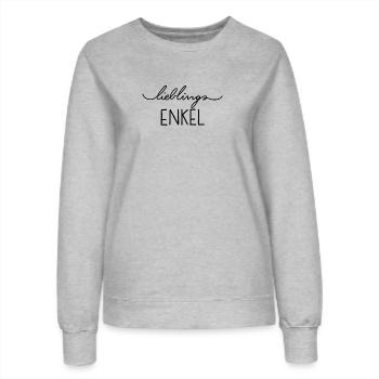 LieblingsEnkel - Frauen Sweatshirt - Grau meliert - Vorne - AI Model Female 172 dark (172cm)