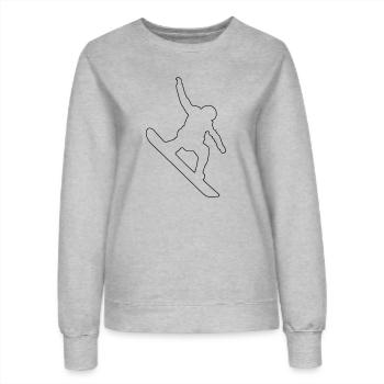 snowboarder fun - Frauen Sweatshirt - Grau meliert - Vorne - AI Model Female 172 dark (172cm)