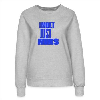 Kmoet just nothing, Dialecte anversois Chemises - Sweat Femme - gris chiné - Devant - AI Model Female 172 dark (172cm)