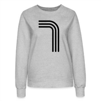7 sieben seven - Frauen Sweatshirt - Grau meliert - Vorne - AI Model Female 172 dark (172cm)
