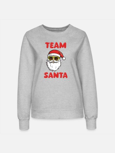 santa weihnachtsmann team - Frauen Sweatshirt - Grau meliert