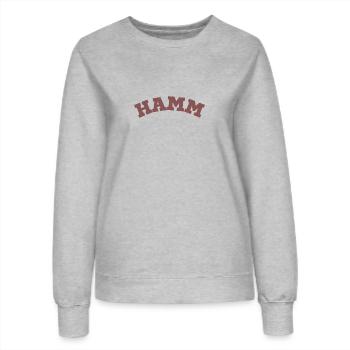 Hamm - Women’s Sweatshirt - heather grey - Front - AI Model Female 172 dark (172cm)