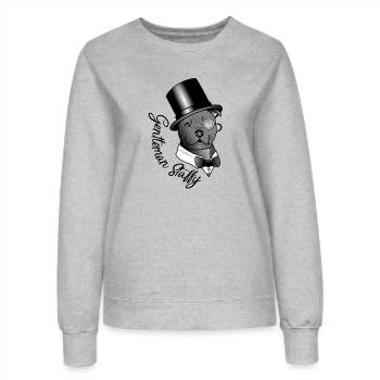 Herr Staffy - Frauen Sweatshirt - Grau meliert - Vorne - AI Model Female 172 dark (172cm)