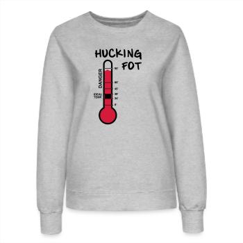 Thermometer HUCKING FOT - Frauen Sweatshirt - Grau meliert - Vorne - AI Model Female 172 dark (172cm)