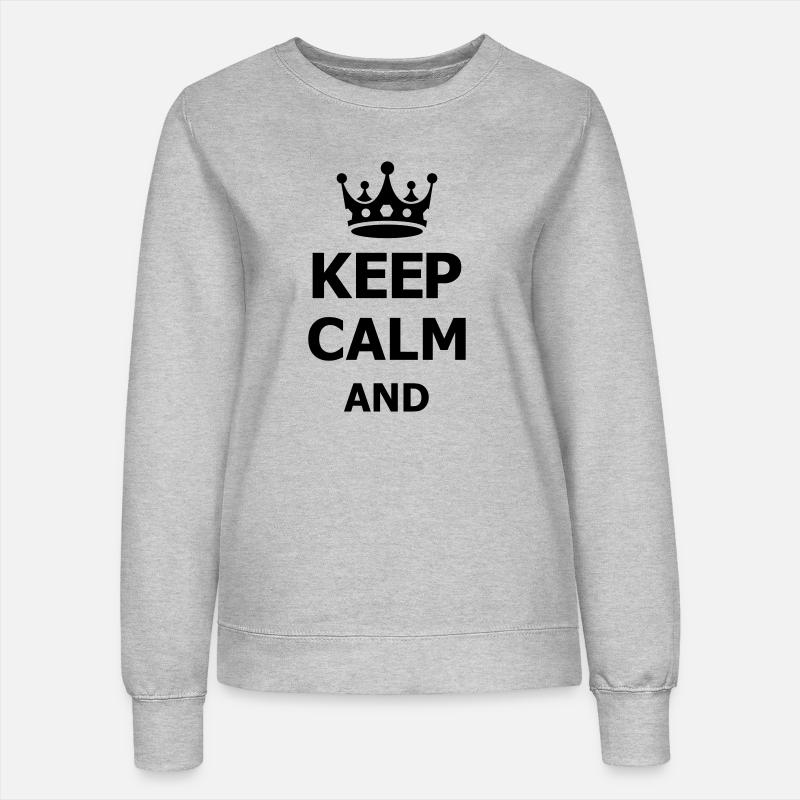 keep calm - Frauen Sweatshirt - Grau meliert