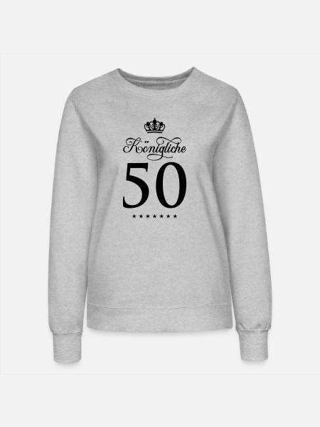 50 koenigliche krone - Frauen Sweatshirt - Grau meliert