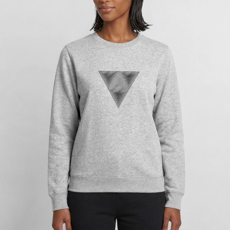 Optical illusion (Hipster Dreick) B&w Art Frauen Sweatshirt