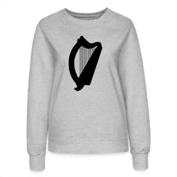 keltisches harfensymbol irisch irland - Frauen Sweatshirt - Grau meliert - Vorne - AI Model Female 172 dark (172cm)