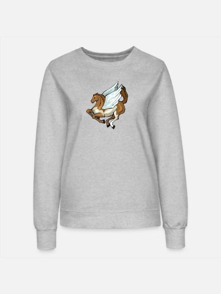Pegasus - Frauen Sweatshirt - Grau meliert
