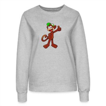 Affe - Frauen Sweatshirt - Grau meliert - Vorne - AI Model Female 172 dark (172cm)