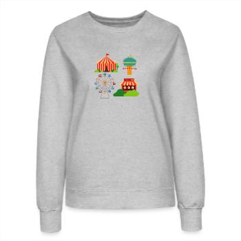 Kirmes - Frauen Sweatshirt - Grau meliert - Vorne - AI Model Female 172 dark (172cm)