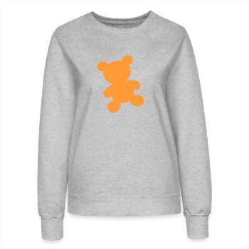 teddybaer teddy baer grizzly braunbaer schwarzbaer - Frauen Sweatshirt - Grau meliert - Vorne - AI Model Female 172 dark (172cm)