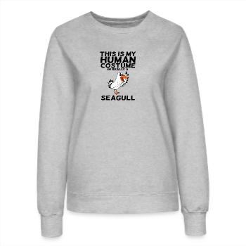 Mouette - Sweat Femme - gris chiné - Devant - AI Model Female 172 dark (172cm)