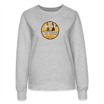 Marokko Surfen - Frauen Sweatshirt - Grau meliert - Vorne - AI Model Female 172 dark (172cm)