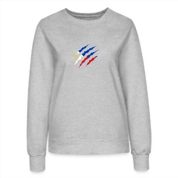 Claw Klaue Laender Philippines png - Women’s Sweatshirt - heather grey - Front - AI Model Female 172 dark (172cm)