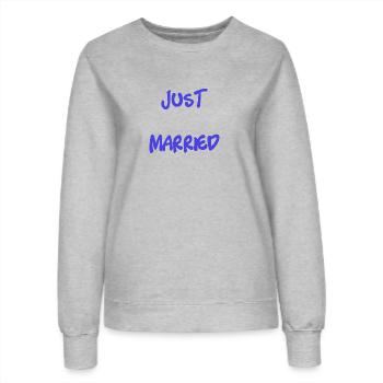 ICH HABE GERADE GEHEIRATET. Junggesellinnenabschied. VALENTINSTAG. PAAR. HERZ - Frauen Sweatshirt - Grau meliert - Vorne - AI Model Female 172 dark (172cm)