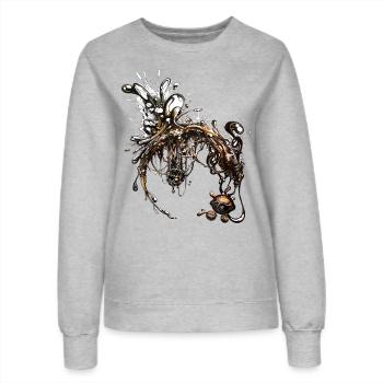 Dunkle Materie - Frauen Sweatshirt - Grau meliert - Vorne - AI Model Female 172 dark (172cm)
