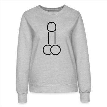 dick_design_r1 - Women’s Sweatshirt - heather grey - Front - AI Model Female 172 dark (172cm)