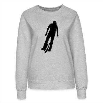Monoroue - Sweat Femme - gris chiné - Devant - AI Model Female 172 dark (172cm)