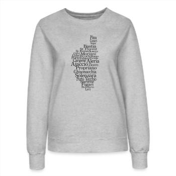 Corse - Sweat Femme - gris chiné - Devant - AI Model Female 172 dark (172cm)