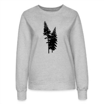 conifères - Sweat Femme - gris chiné - Devant - AI Model Female 172 dark (172cm)