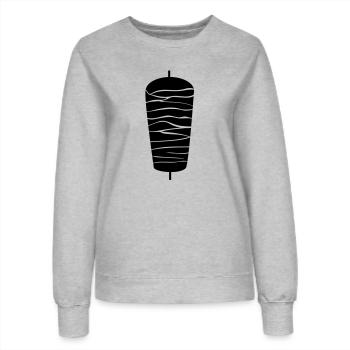 doner - Sweat Femme - gris chiné - Devant - AI Model Female 172 dark (172cm)