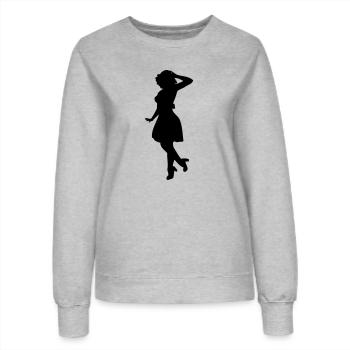 Fashion woman - Sweat Femme - gris chiné - Devant - AI Model Female 172 dark (172cm)