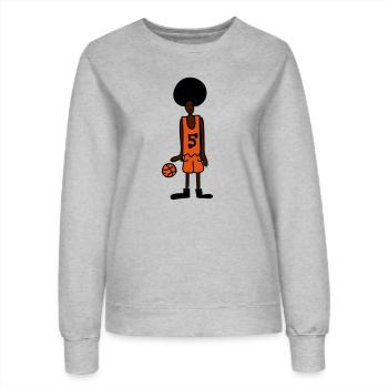 Basketballer - Frauen Sweatshirt - Grau meliert - Vorne - AI Model Female 172 dark (172cm)