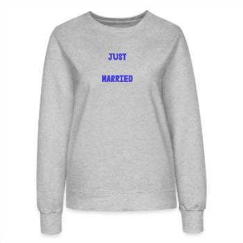 ICH HABE GERADE GEHEIRATET. Junggesellinnenabschied. VALENTINSTAG. PAAR. LIEBE - Frauen Sweatshirt - Grau meliert - Vorne - AI Model Female 172 dark (172cm)