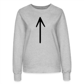 Pfeil - Frauen Sweatshirt - Grau meliert - Vorne - AI Model Female 172 dark (172cm)