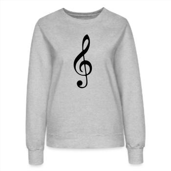 Violinschlüssel - Frauen Sweatshirt - Grau meliert - Vorne - AI Model Female 172 dark (172cm)
