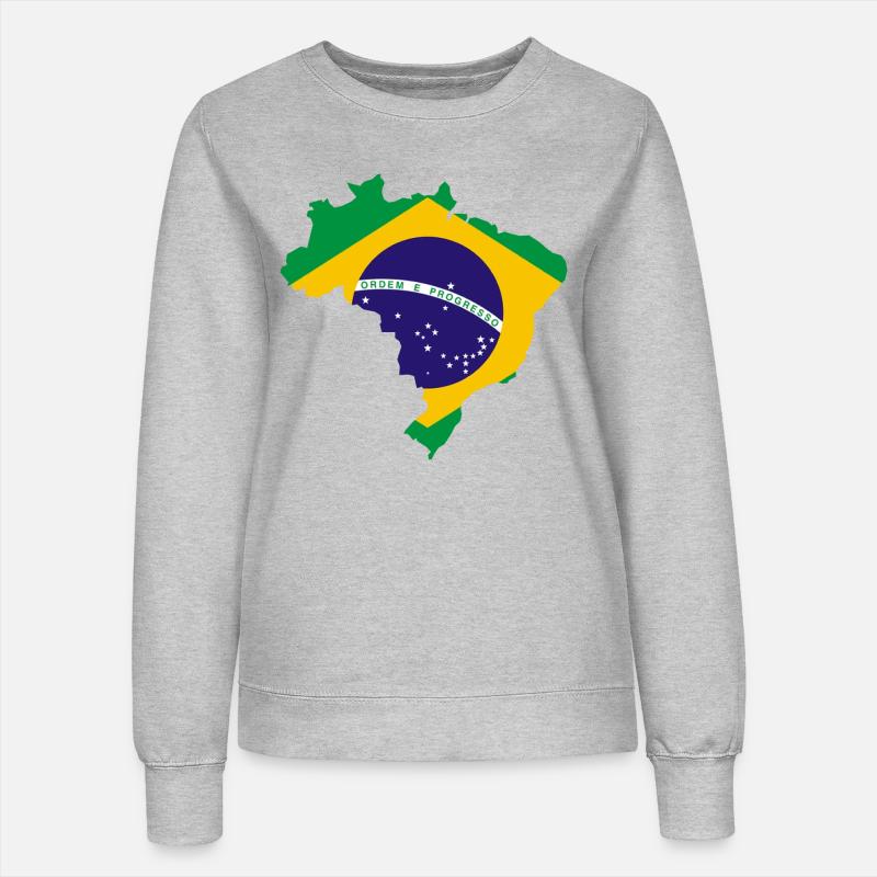 BRASILIEN - Frauen Sweatshirt - Grau meliert