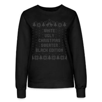 White Ugly Christmas Sweater Black Edition - Frauen Sweatshirt - Schwarz - Vorne - AI Model Female 172 light (172cm)