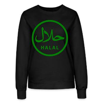 Halal - Frauen Sweatshirt - Schwarz - Vorne - AI Model Female 172 light (172cm)