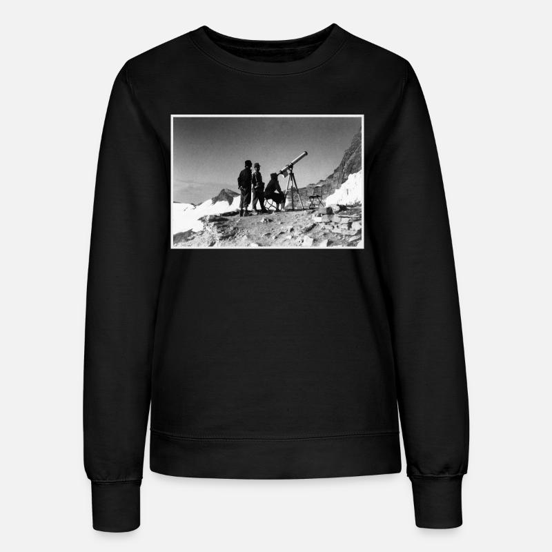 Three men and a telescope - Women’s Sweatshirt - black