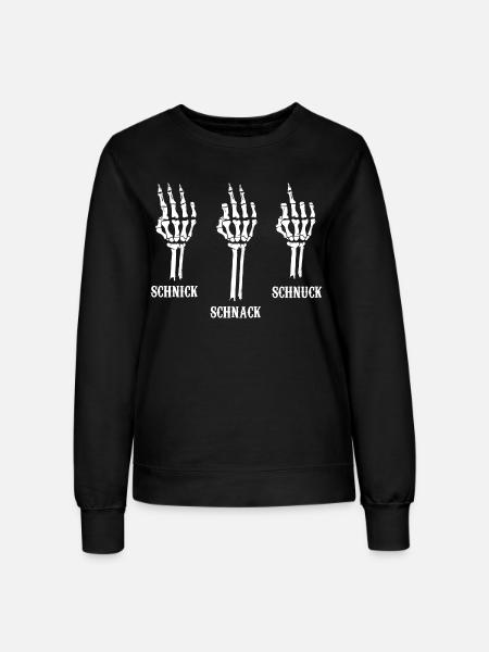 Schnick, Schnack, Schnuck - Frauen Sweatshirt - Schwarz