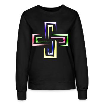 Neon Prism Frames abstraktes Logo - Frauen Sweatshirt - Schwarz - Vorne - AI Model Female 172 light (172cm)