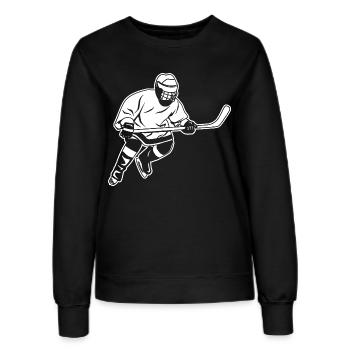 Eishockeyspieler - Frauen Sweatshirt - Schwarz - Vorne - AI Model Female 172 light (172cm)