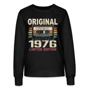 1976 Geburtstagsgeschenk 1976 Jahrgang 1976 Retro - Frauen Sweatshirt - Schwarz - Vorne - AI Model Female 172 light (172cm)