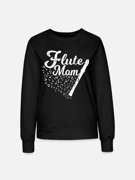 Flötenspieler Mama - Frauen Sweatshirt - Schwarz