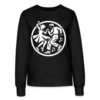 Rock ’n’ Roll Silhouetten Design - Frauen Sweatshirt - Schwarz - Vorne - AI Model Female 172 light (172cm)