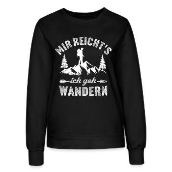 Mir reicht's ich GEH wandern - Frauen Sweatshirt - Schwarz - Vorne - AI Model Female 172 light (172cm)