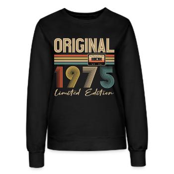 50th birthday 50 years original 1975 - Women’s Sweatshirt - black - Front - AI Model Female 172 light (172cm)